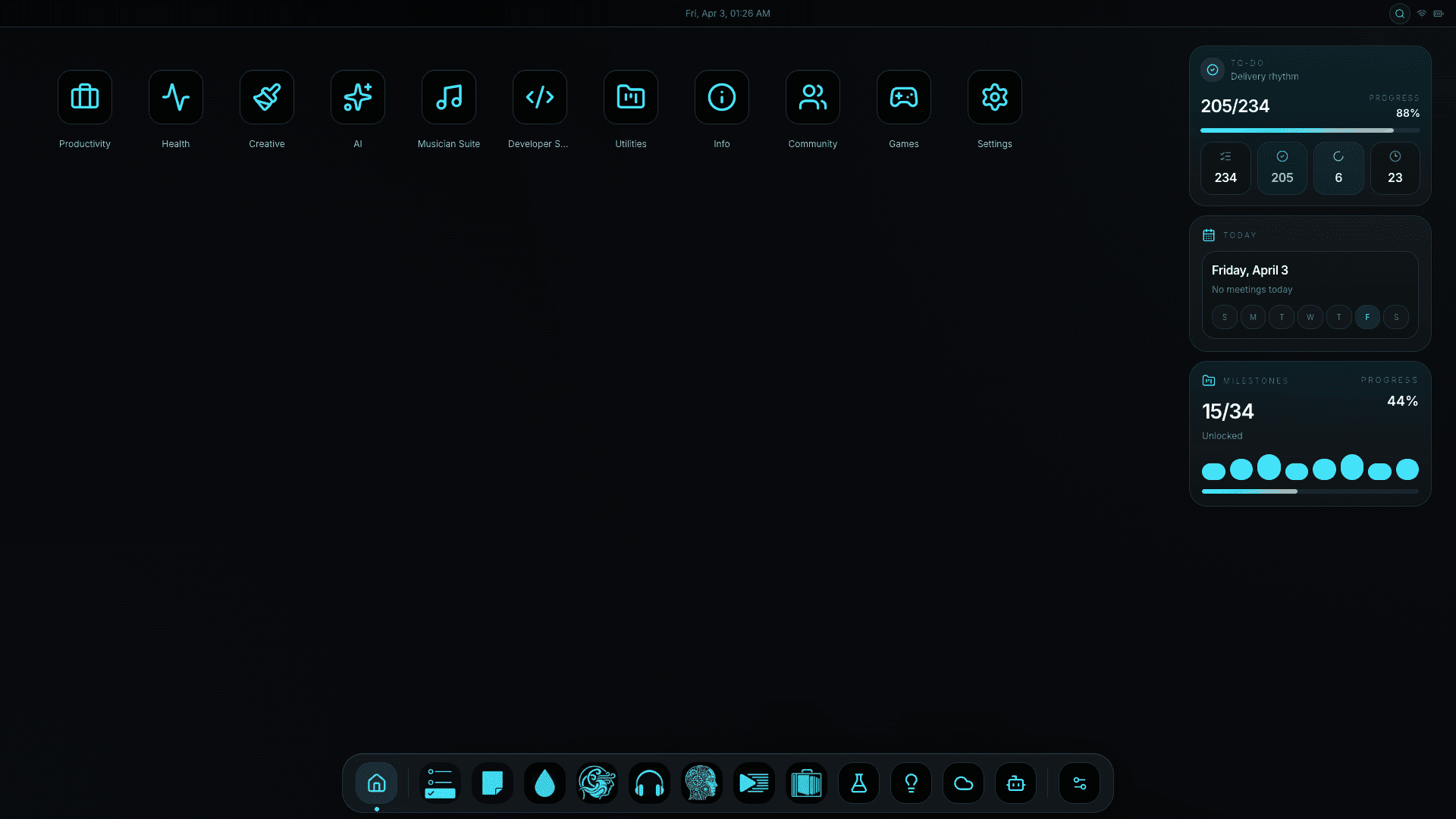Vortex Workspace Dashboard